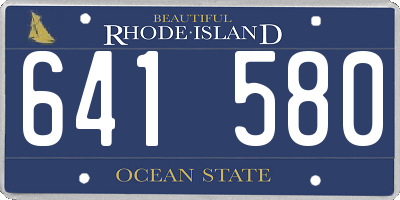 RI license plate 641580