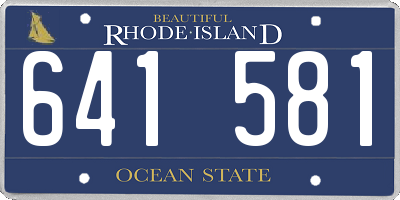 RI license plate 641581