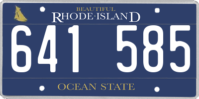 RI license plate 641585