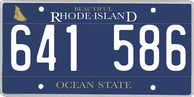 RI license plate 641586