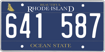 RI license plate 641587