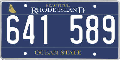 RI license plate 641589