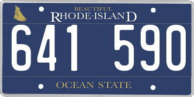 RI license plate 641590