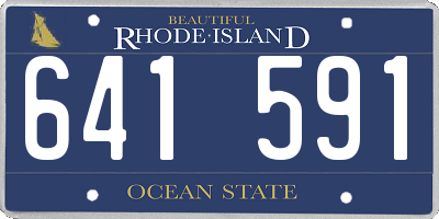 RI license plate 641591