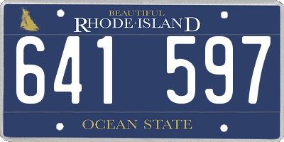 RI license plate 641597