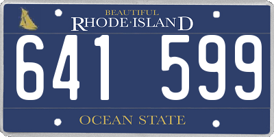 RI license plate 641599