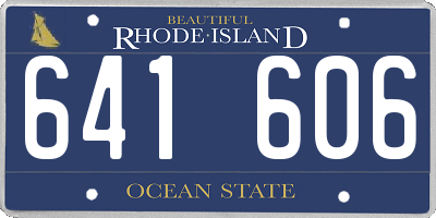RI license plate 641606
