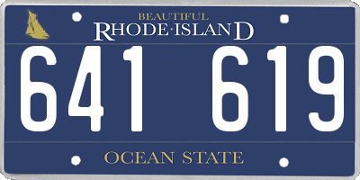 RI license plate 641619