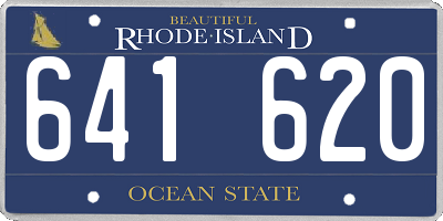 RI license plate 641620