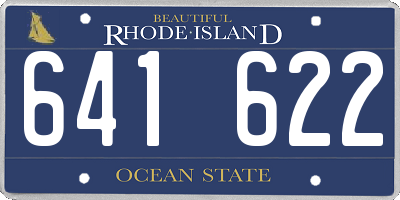 RI license plate 641622