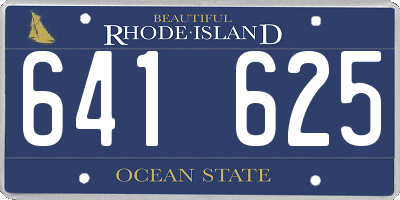 RI license plate 641625