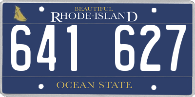 RI license plate 641627