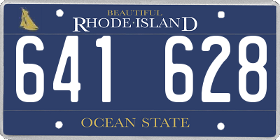 RI license plate 641628
