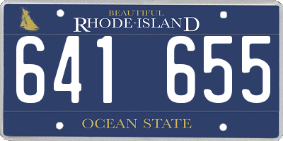 RI license plate 641655