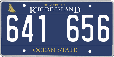 RI license plate 641656