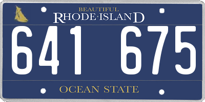 RI license plate 641675