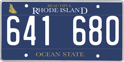RI license plate 641680