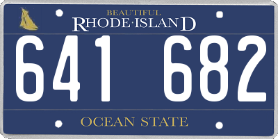 RI license plate 641682