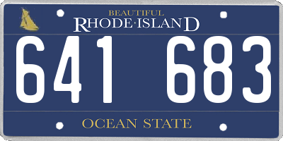 RI license plate 641683