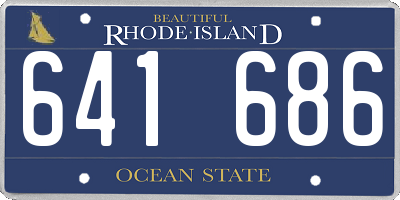 RI license plate 641686