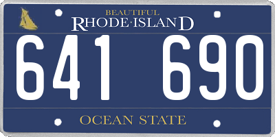 RI license plate 641690