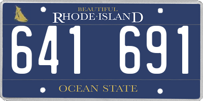 RI license plate 641691