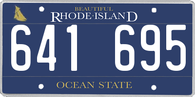 RI license plate 641695