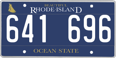 RI license plate 641696