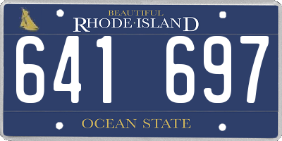 RI license plate 641697