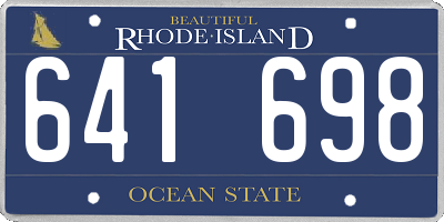 RI license plate 641698