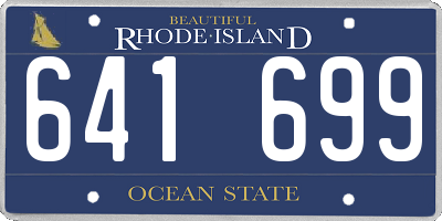 RI license plate 641699