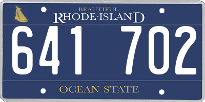 RI license plate 641702