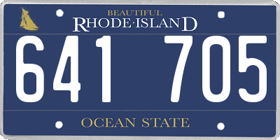 RI license plate 641705