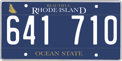 RI license plate 641710