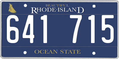 RI license plate 641715