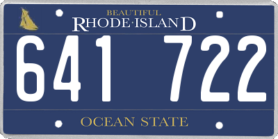 RI license plate 641722