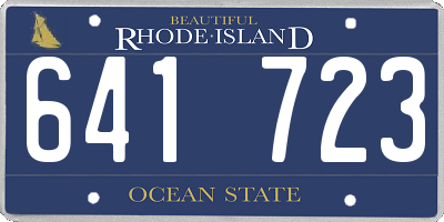 RI license plate 641723