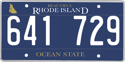 RI license plate 641729