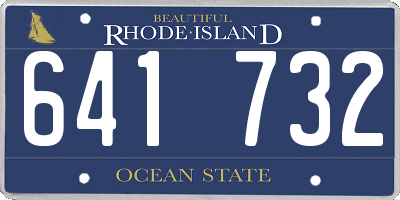 RI license plate 641732