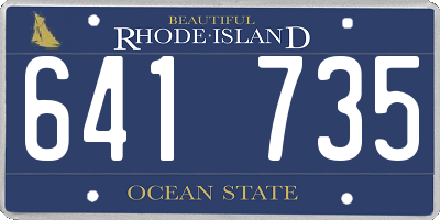 RI license plate 641735