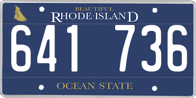 RI license plate 641736