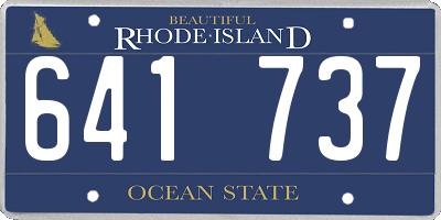 RI license plate 641737