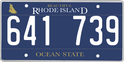 RI license plate 641739