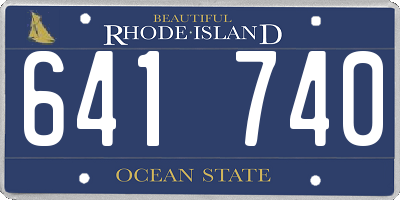 RI license plate 641740
