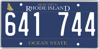 RI license plate 641744