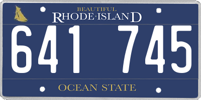 RI license plate 641745