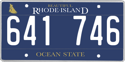 RI license plate 641746