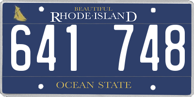 RI license plate 641748