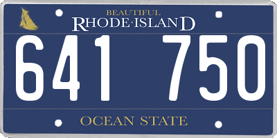 RI license plate 641750