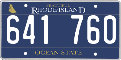 RI license plate 641760